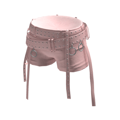 💜 Punk Buckle Hot Pants_ Pink