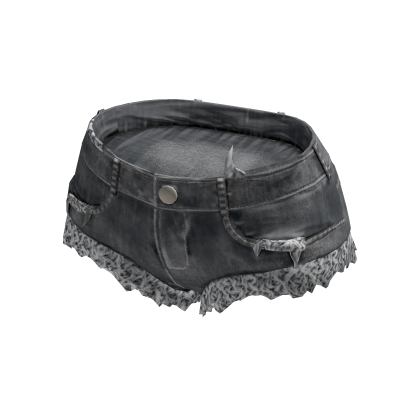 Grey Distressed Denim Shorts
