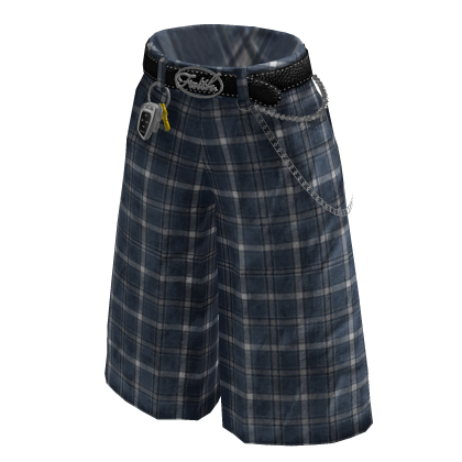 FS - Jorts Plaid Navy