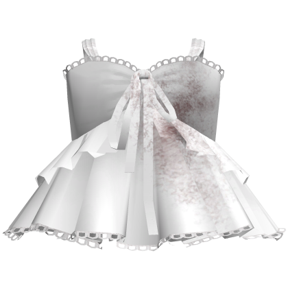 [3.0] Moe White w Stain Ruffled Dress