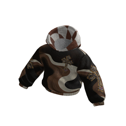 Hoodie Chrome Aesthetic Brown
