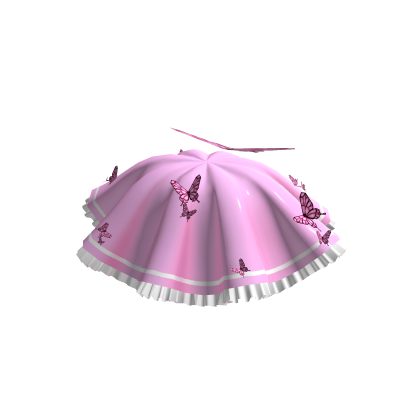 Preppy Butterfly Skirt in Pink