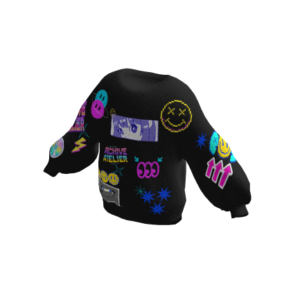 ARCHIVE - Y2K Arcade Party Sweater ( Black )