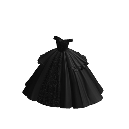 ♾️ Black Puffy victorian ball gown