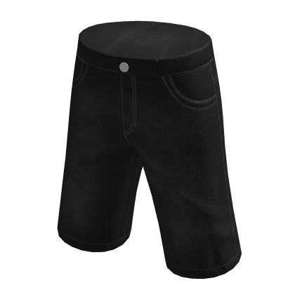 Cute Simple Denim Shorts (Black)