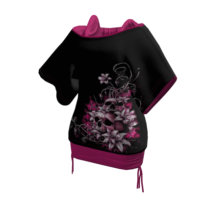 Scene Vintage Skull Dress in Pink