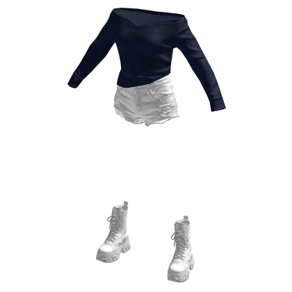 Navy Blue Skirt Outfit