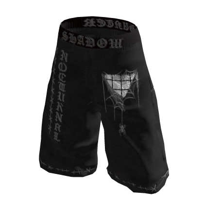 ✅🔥Black Web Baggy Shorts✅🔥