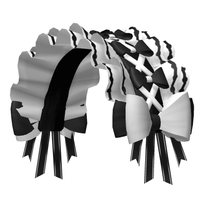 Lace Kitty Maid Bow Heart Bonnet [White/Black]