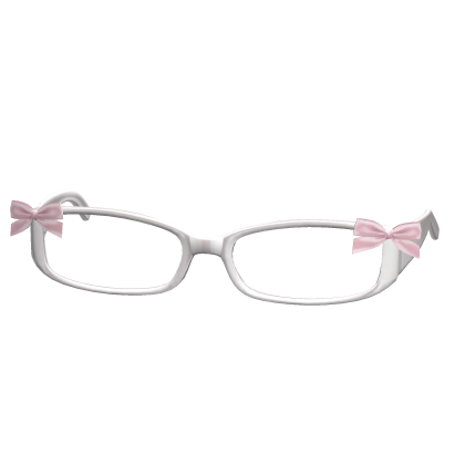 White Delicate Coquette Nerdy Glasses