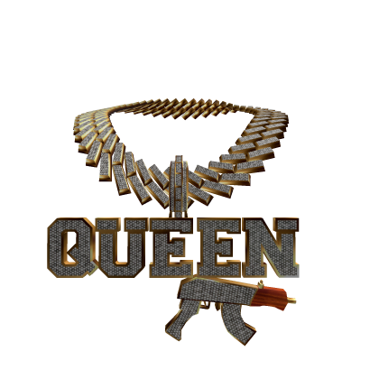 3.0 girl Queen chain gold w draco iced out cuban