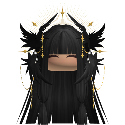 Angelic Anime Girl w/ Wings (Black)