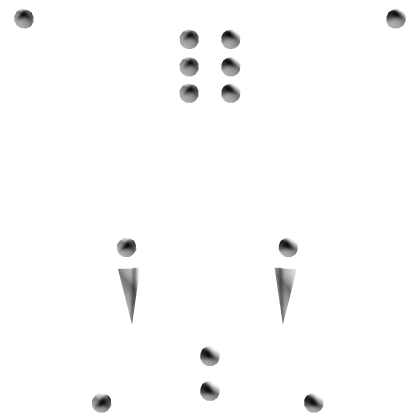 silver gothic emo piercing set with angel fangs
