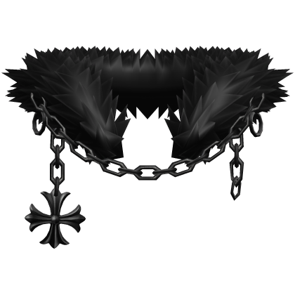Chained Heraldic Lily Pendant Neck Fur