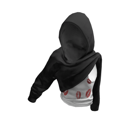 half hoodie black