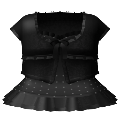 ┊♡꒱ gothic polka dot dress 3.0 ꒰black꒱