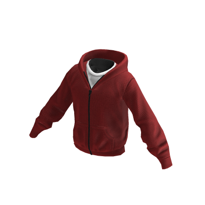 ✦ Oversized Y2K Zip-Up Red Hoodie ✦