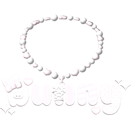 cutesy pink bunny necklace ღ ˚ .