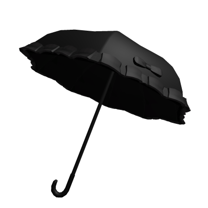 ୨୧: kawaii sweet heart black parasol w bows