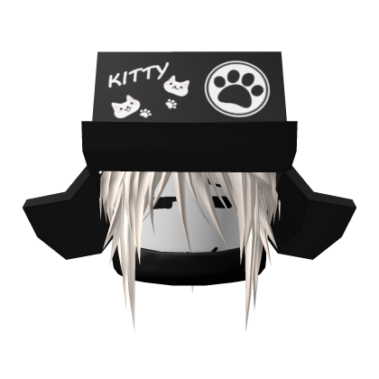 CHEAP vkei moe white hair emo w cat ushanka