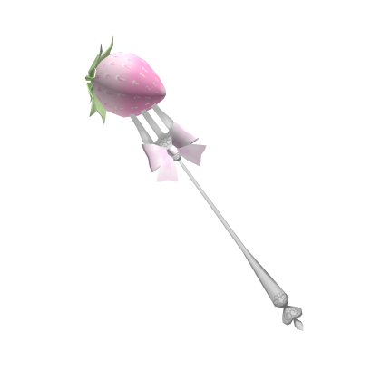 Strawberry on Fork (Pink)