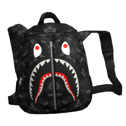 Backpack Black BAPE Shark Face One Strap Y2K 1.0