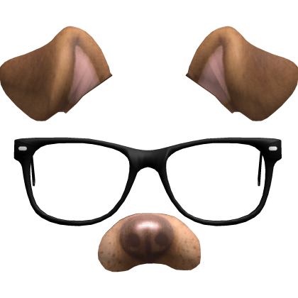 Dog filter with glasses