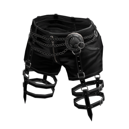 Leather Biker Shorts Black