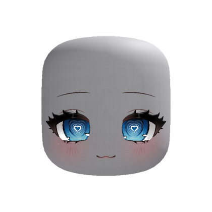 blue kawaii puppy heart moe chibi