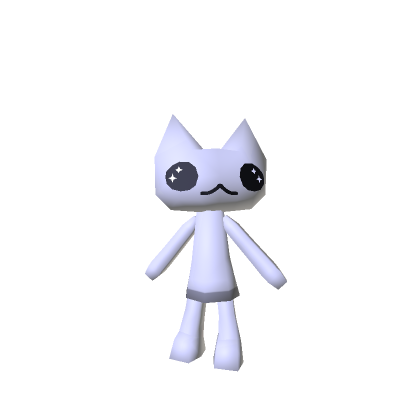 Low Poly Chibi Cat - Grey? [2D & 3D Clothing]