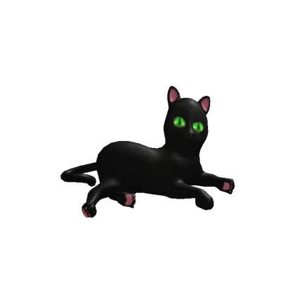 Black Cat W Green Eyes