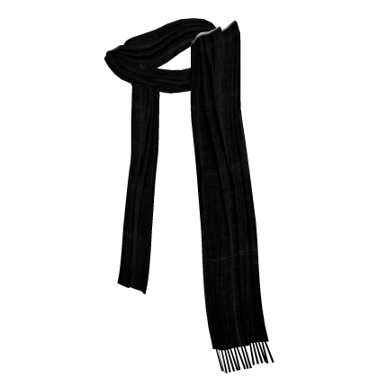 Long Winter Cozy Black Scarf
