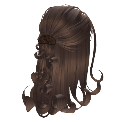 Half Up Wispy Boho Curls in Soft Brown