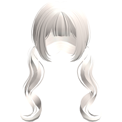 ♡꒰ light blonde moe cutecore low wavy pigtails