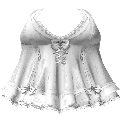 cute soft white layered lace dress w emo bows 3.0