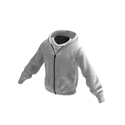 ✦ Oversized Y2K Zip-Up White Hoodie ✦