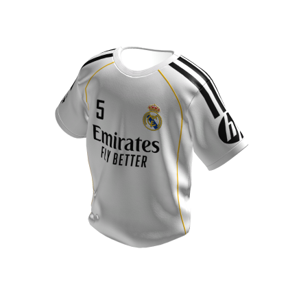 Bellingham 5 Real Madrid 25/26 Home Football Shirt
