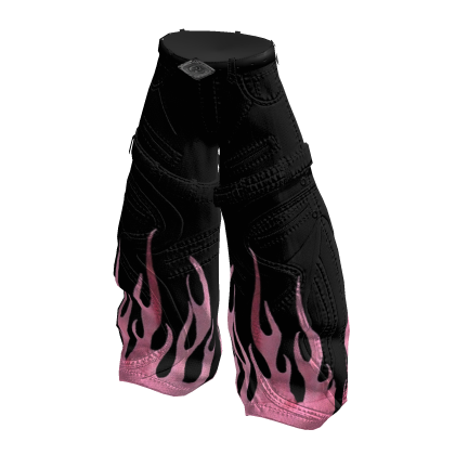 Jeans - Flame Pink on Black