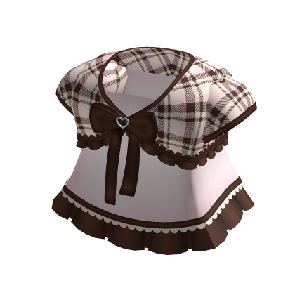 Cute Ruffled Dark Neapolitan Heart Bow Dress