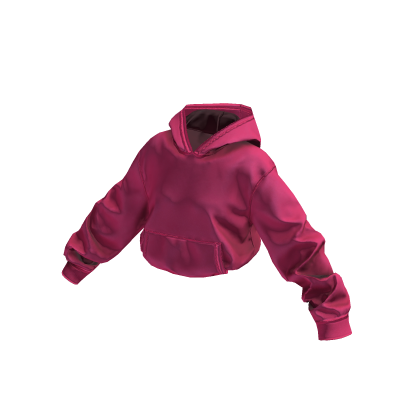 Oversize Crop Hoodie (Pink)