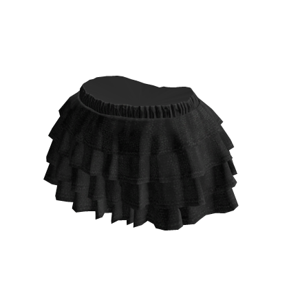 Midnight Black Tiered Ruffle Skirt