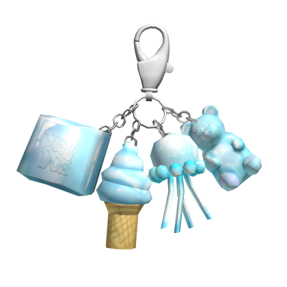 Blue Needoh Squishy Toy Keychain