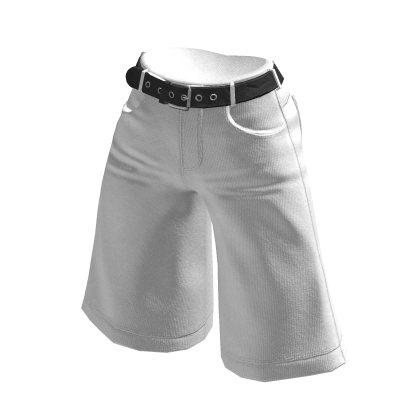 Jorts White Jean Shorts Vintage Denim Skate Y2K