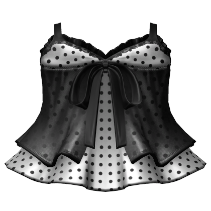 ┊♰ ꒱ gothic laced polka dot layered dress ꒰black꒱ 