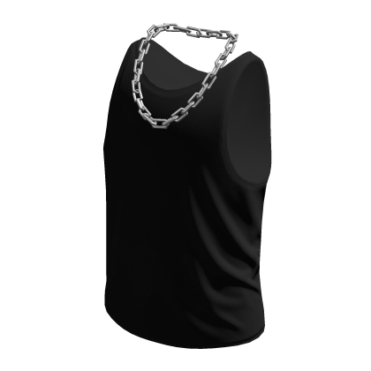 Tank Top Black Silver Chain
