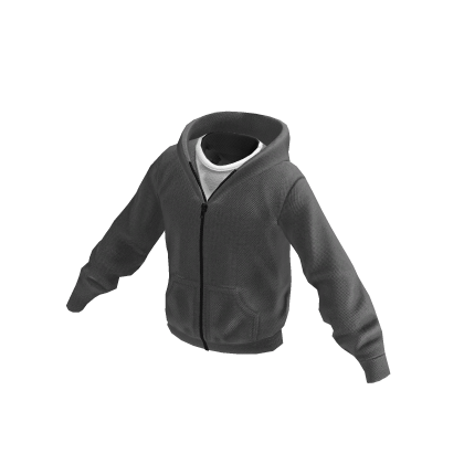 ✦ Oversized Y2K Zip-Up Gray Hoodie ✦