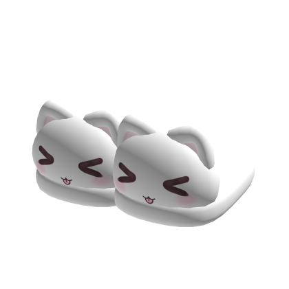 cute kawaii silly kitty slippers
