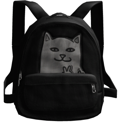  Grunge Black cat Backpack 1.0