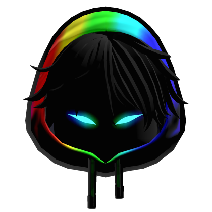 Rainbow Anime Hood w/ Glowing Eyes
