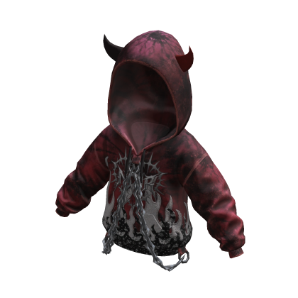 NOIR Horned Flame Hoodie (Red)